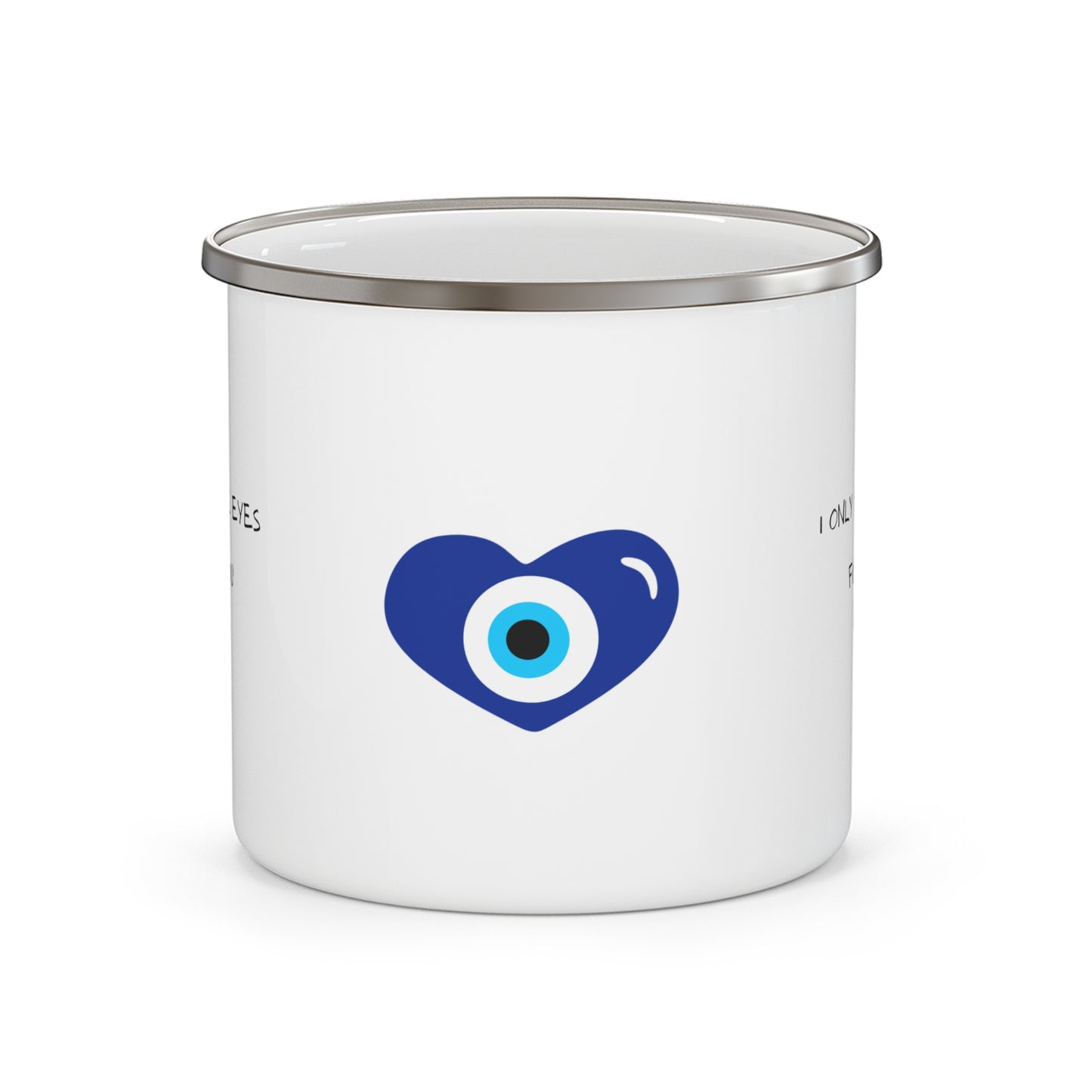 Enamel Camping Mug - Evil Eye/Mati Design