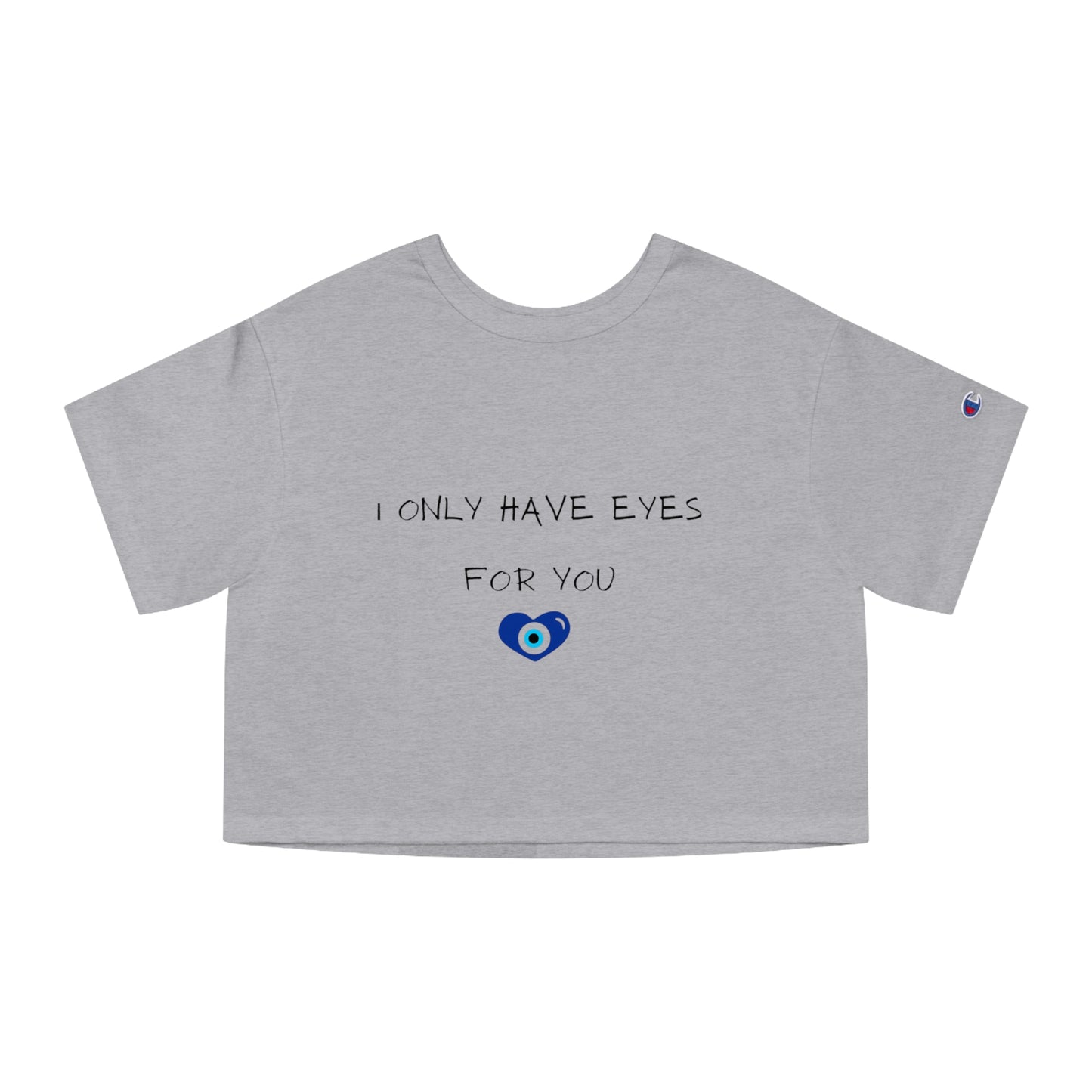Cropped T-Shirt with Evil Eye Design