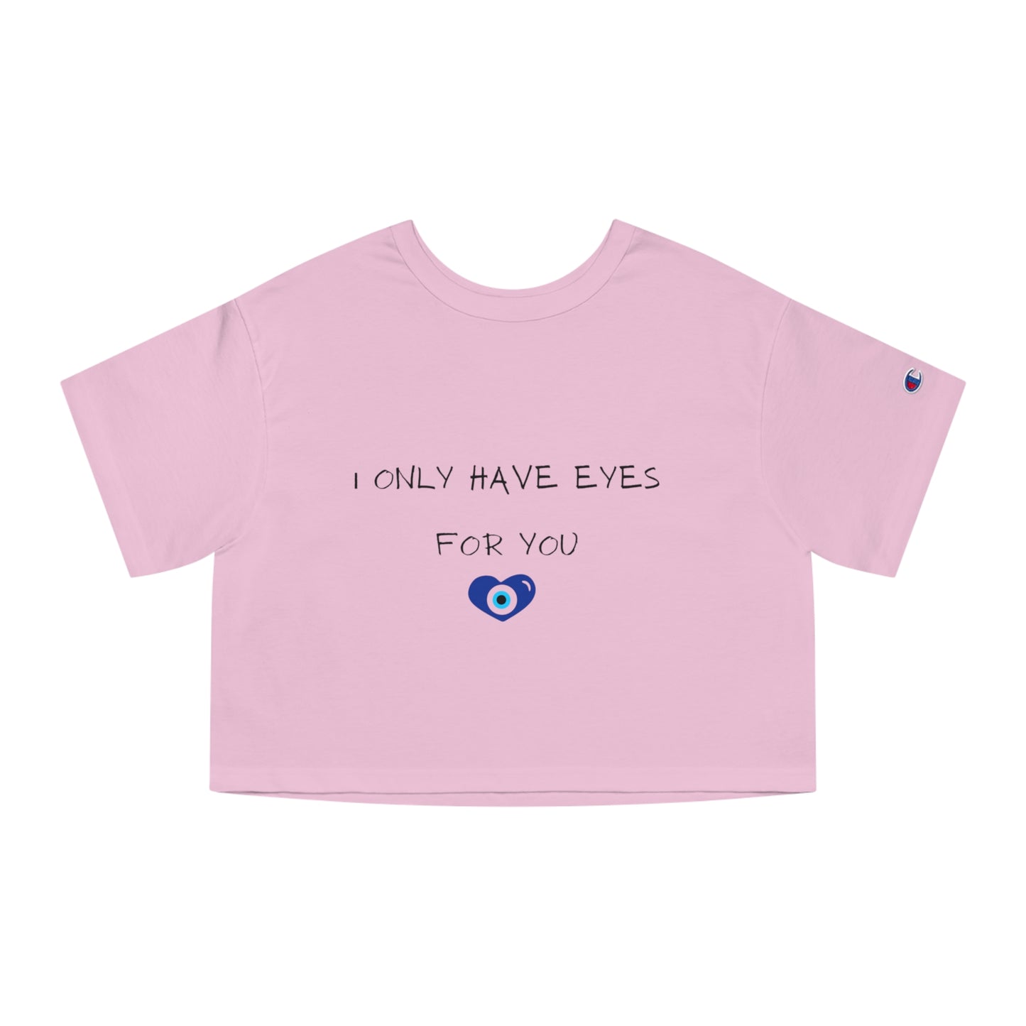 Cropped T-Shirt with Evil Eye Design