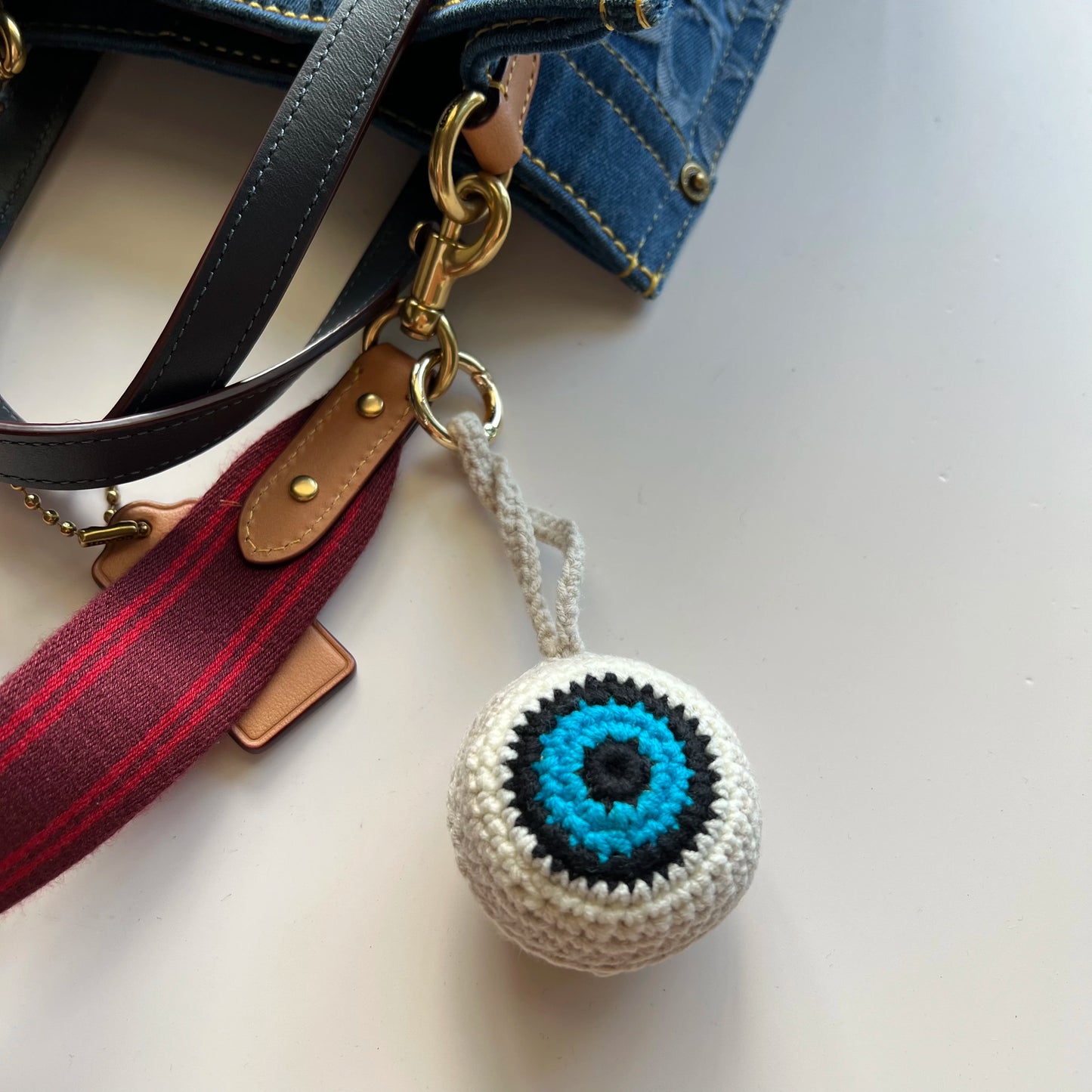 Evil Eye Crochet Key Chain