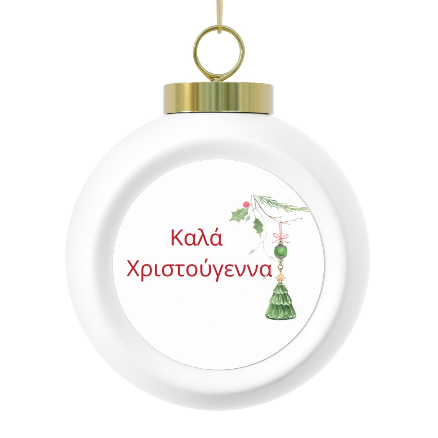 Christmas Ball Ornament (in Greek)