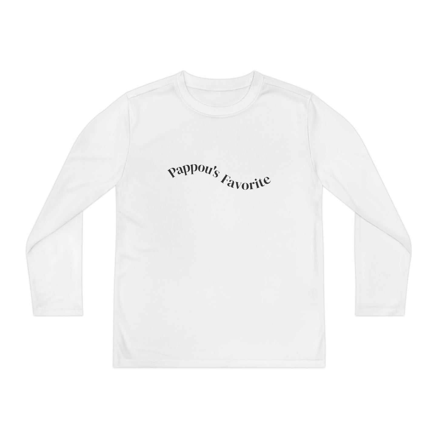Youth Long Sleeve Tee - Pappou's Favorite, Motivational Shirt for Kids, Gift for Grandkids, Inspirational Apparel, Everyday Wear
