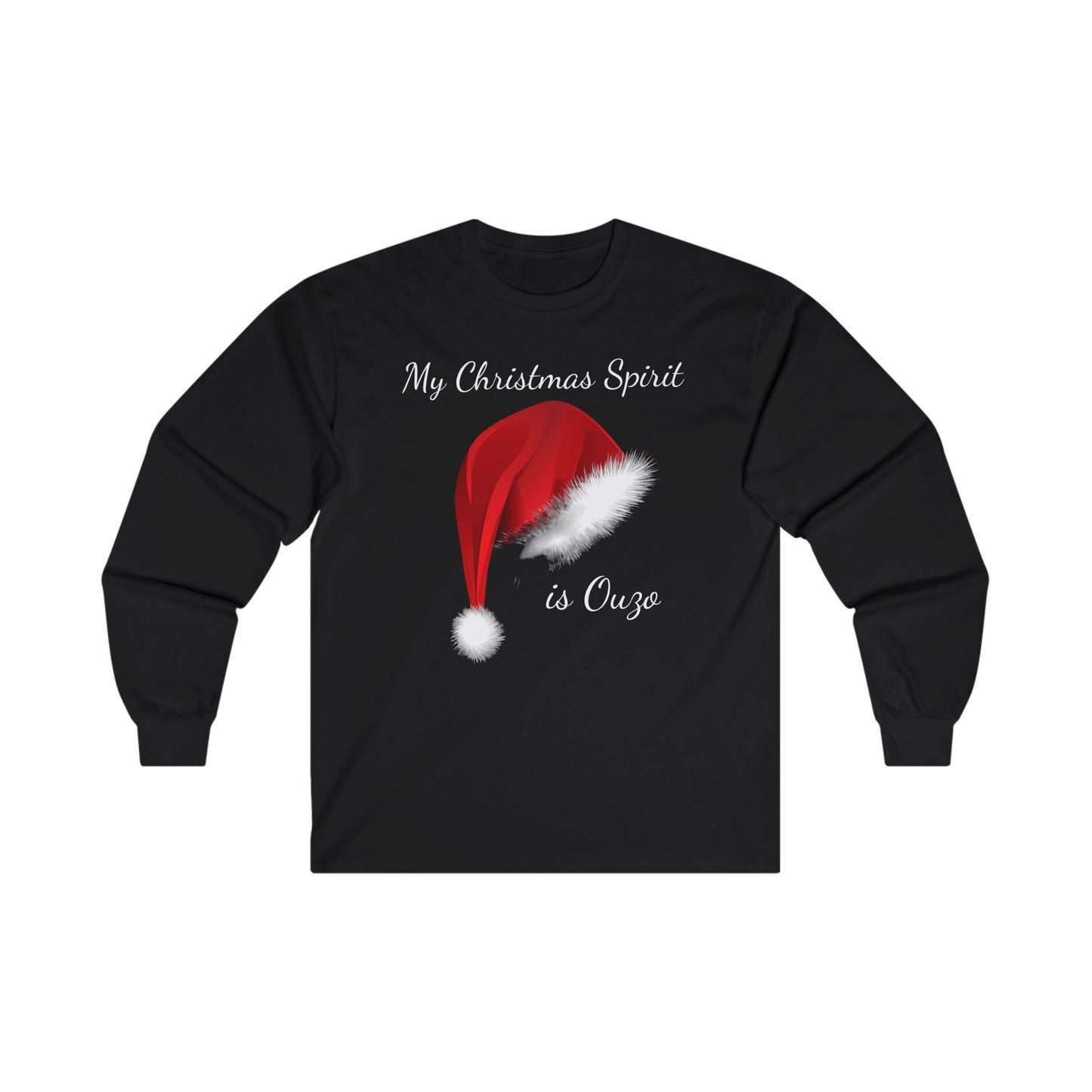 Christmas Ouzo Spirit Long Sleeve Tee-Shirt