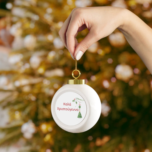 Christmas Ball Ornament (in Greek)