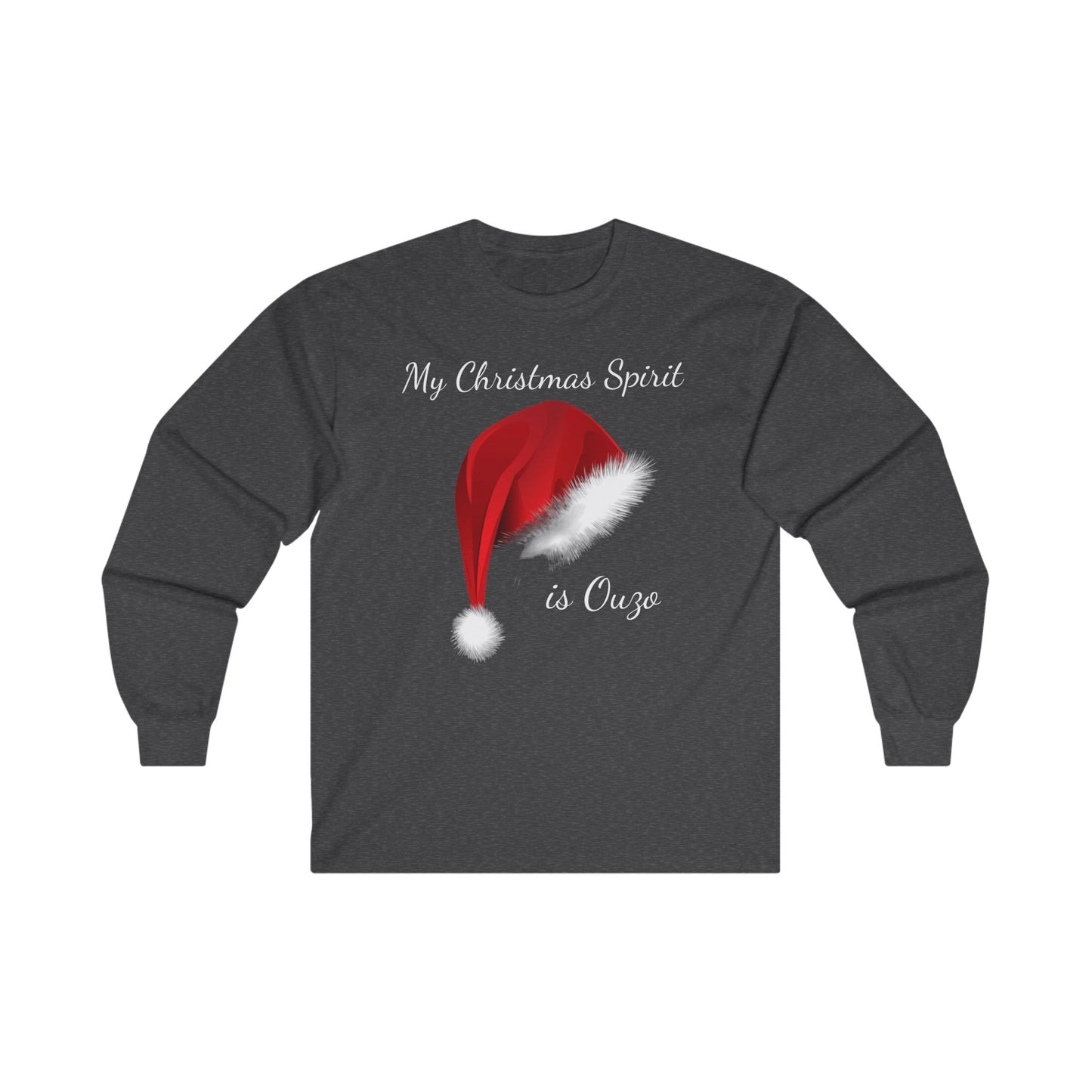 Christmas Ouzo Spirit Long Sleeve Tee-Shirt