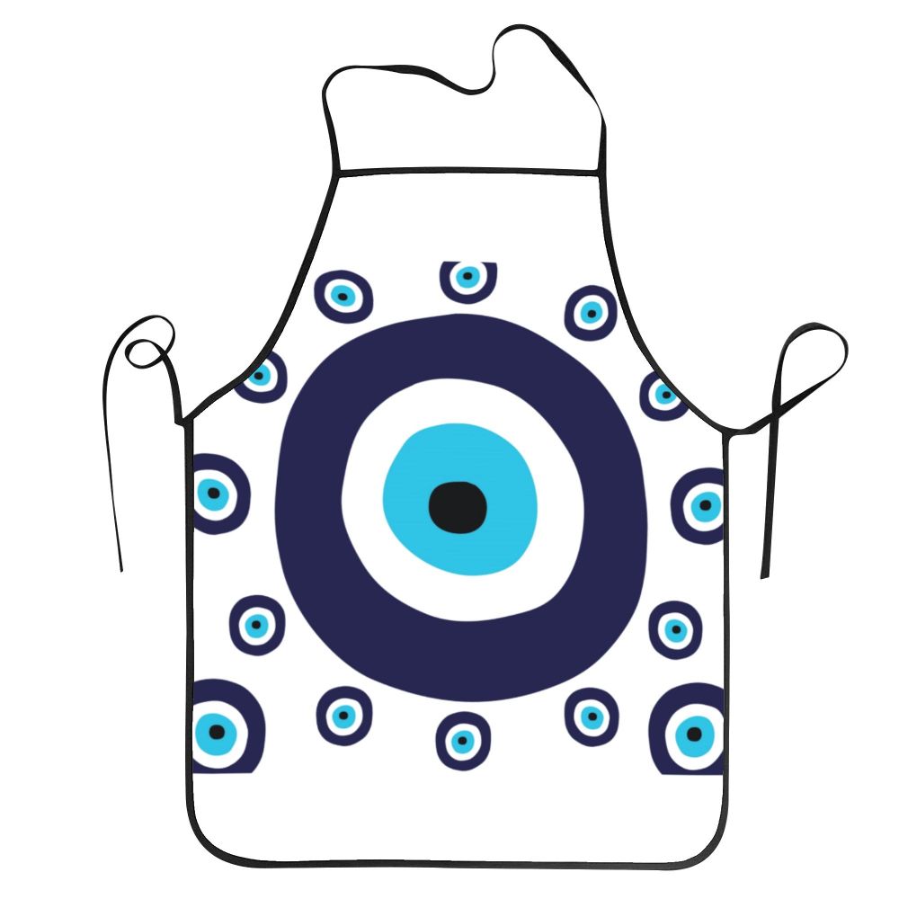 Kitchen Apron with Greek Evil Eye "Mati"