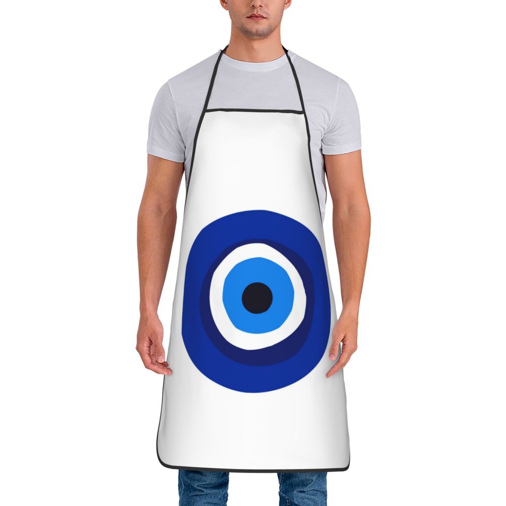 Kitchen Apron with Greek Evil Eye "Mati"