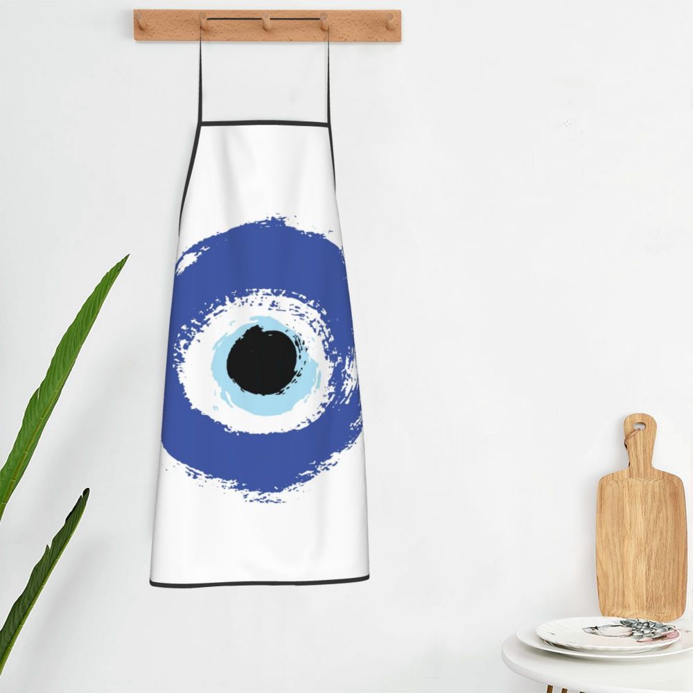 Kitchen Apron with Greek Evil Eye "Mati"