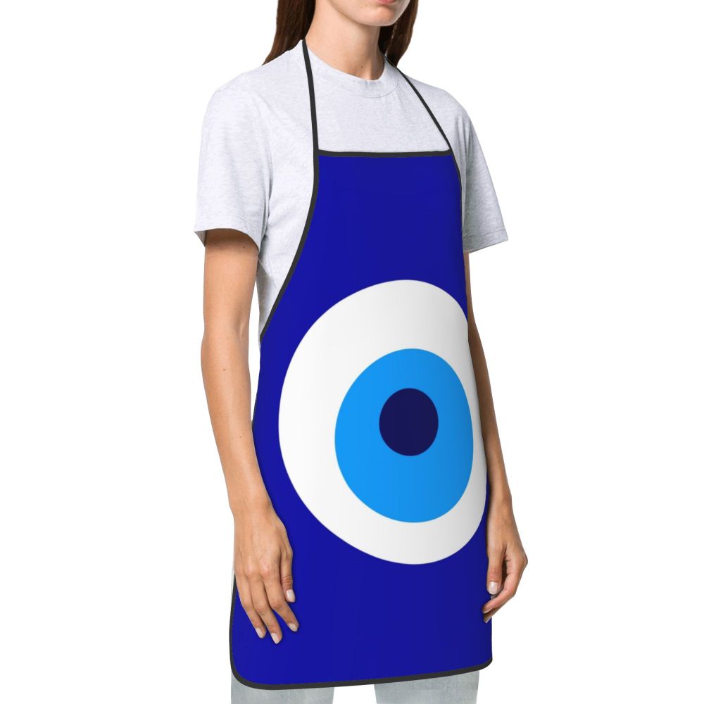 Kitchen Apron with Greek Evil Eye "Mati"