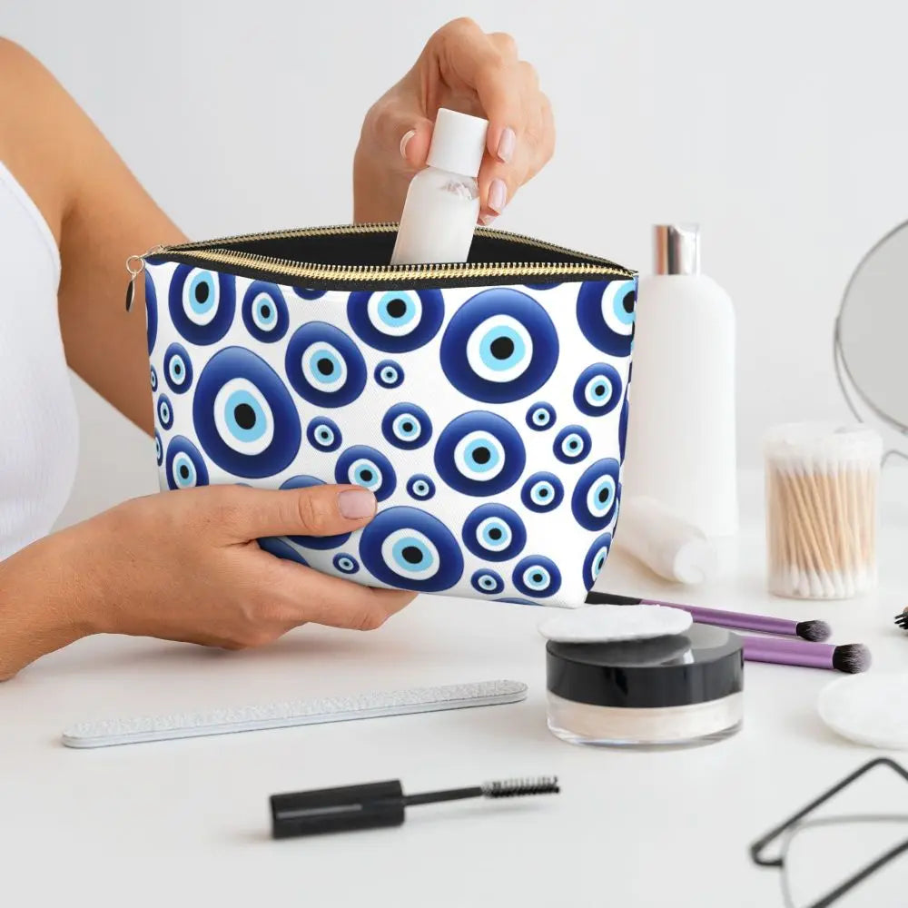 Mediterranean Evil Eye Makeup/Travel Bag