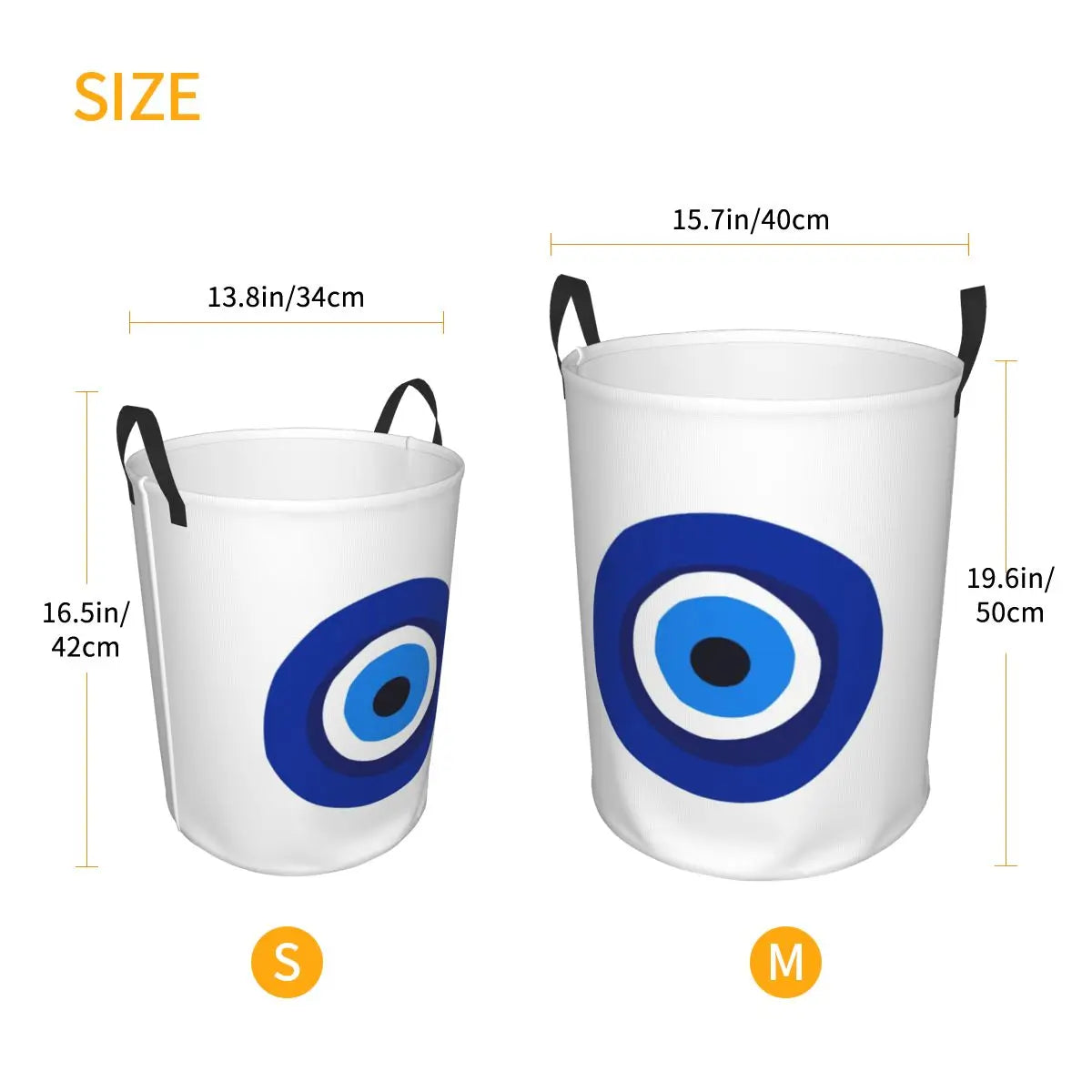 Custom Greek Evil Eye (Mati) Laundry Hamper