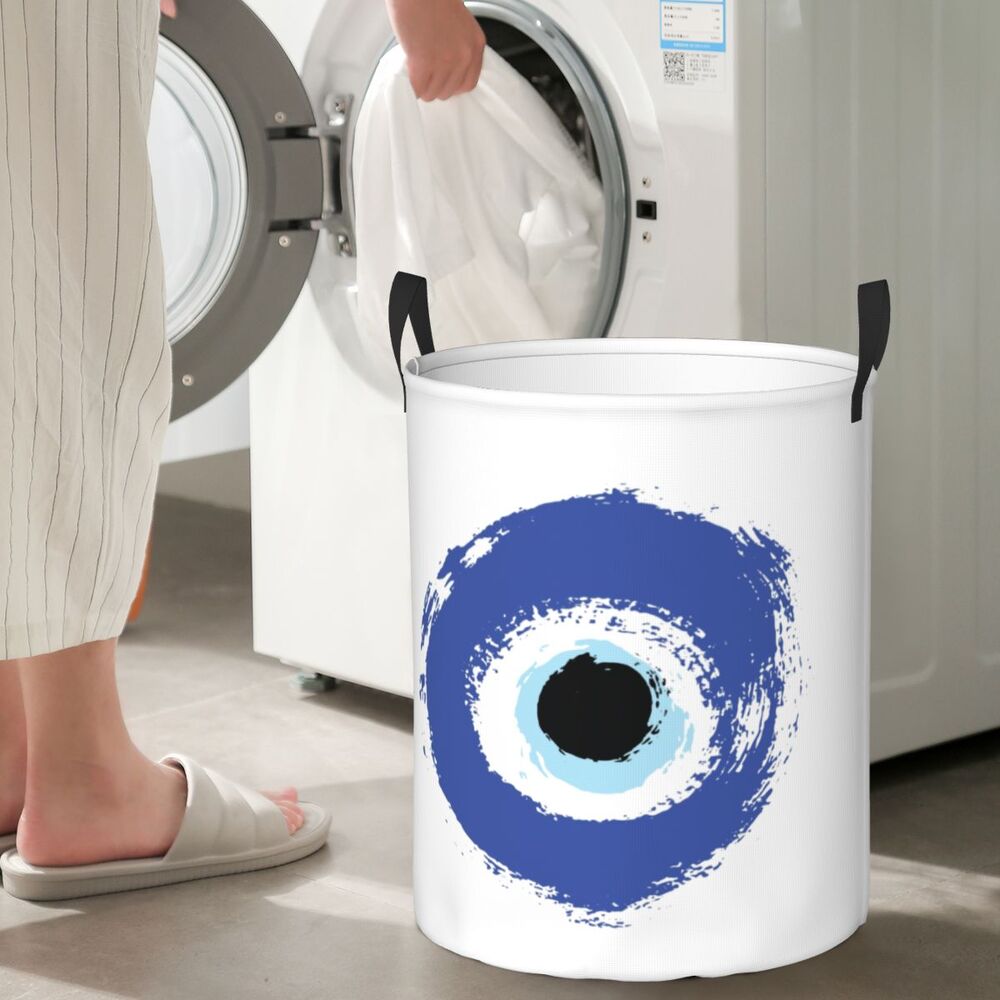 Custom Greek Evil Eye (Mati) Laundry Hamper