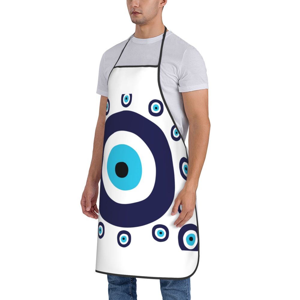 Kitchen Apron with Greek Evil Eye "Mati"