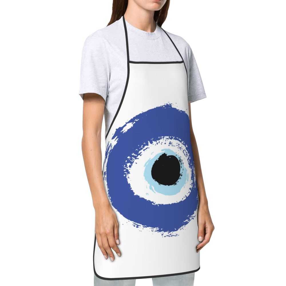 Kitchen Apron with Greek Evil Eye "Mati"