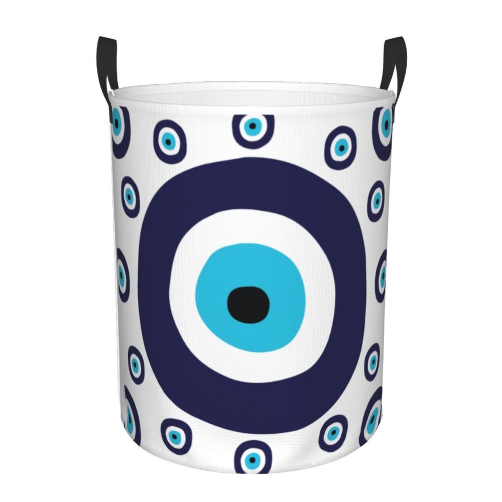 Custom Greek Evil Eye (Mati) Laundry Hamper