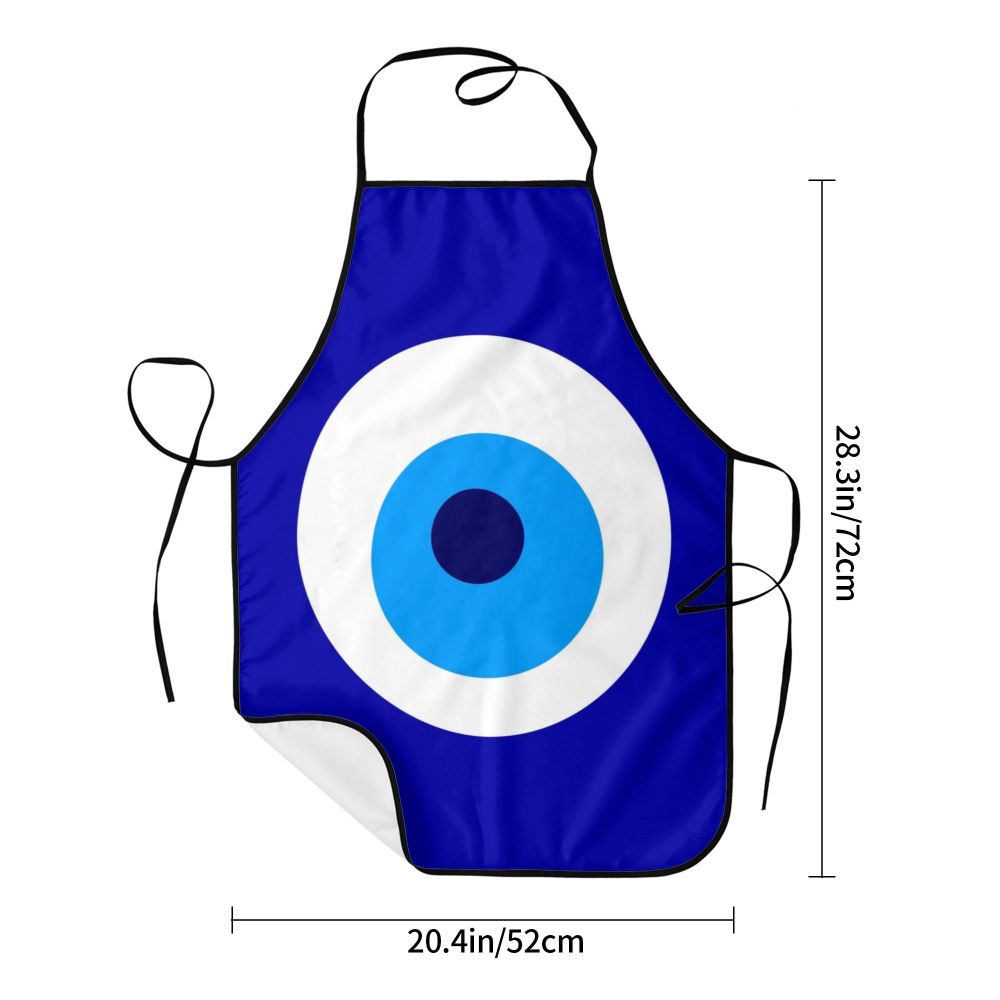 Kitchen Apron with Greek Evil Eye "Mati"