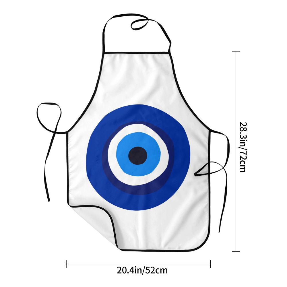 Kitchen Apron with Greek Evil Eye "Mati"