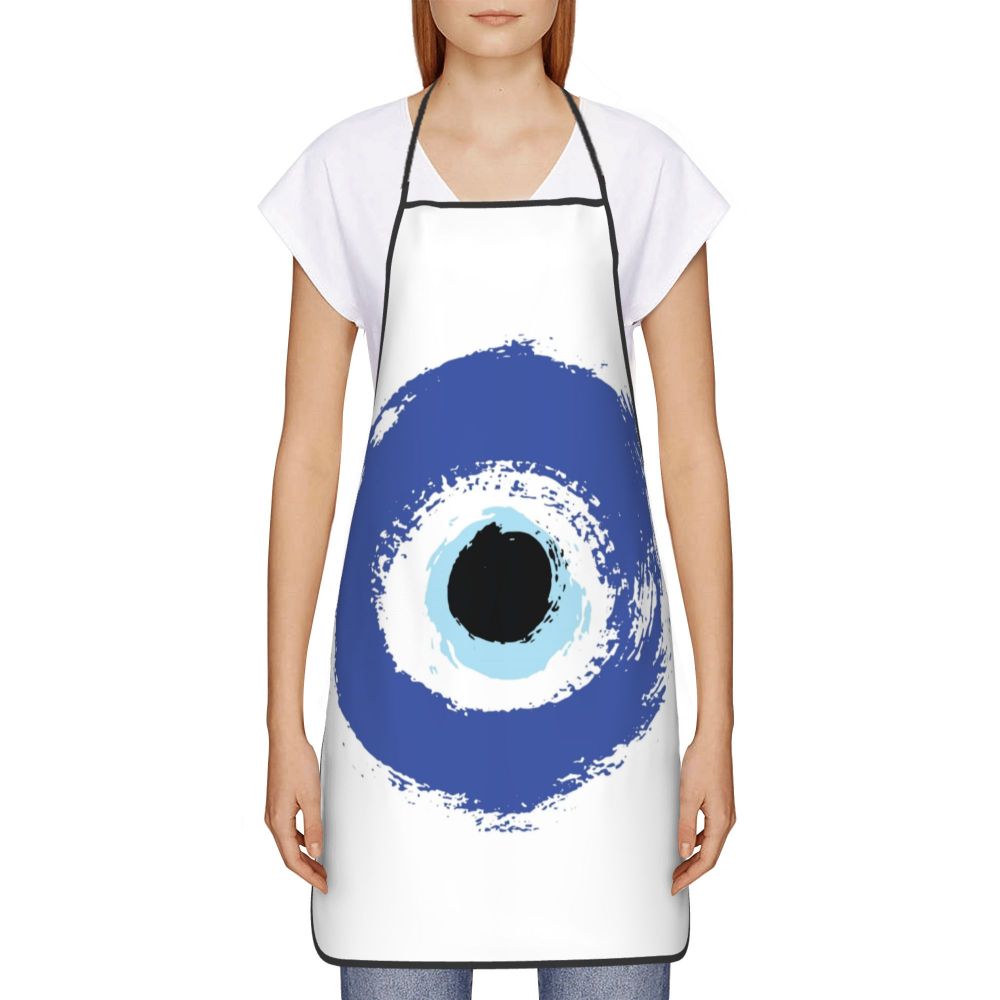 Kitchen Apron with Greek Evil Eye "Mati"