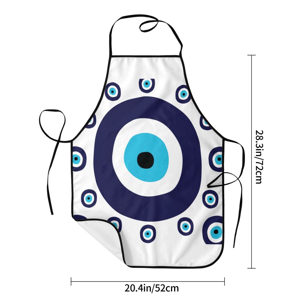 Kitchen Apron with Greek Evil Eye "Mati"