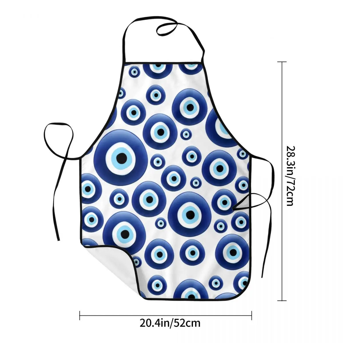 Kitchen Apron with Greek Evil Eye "Mati"