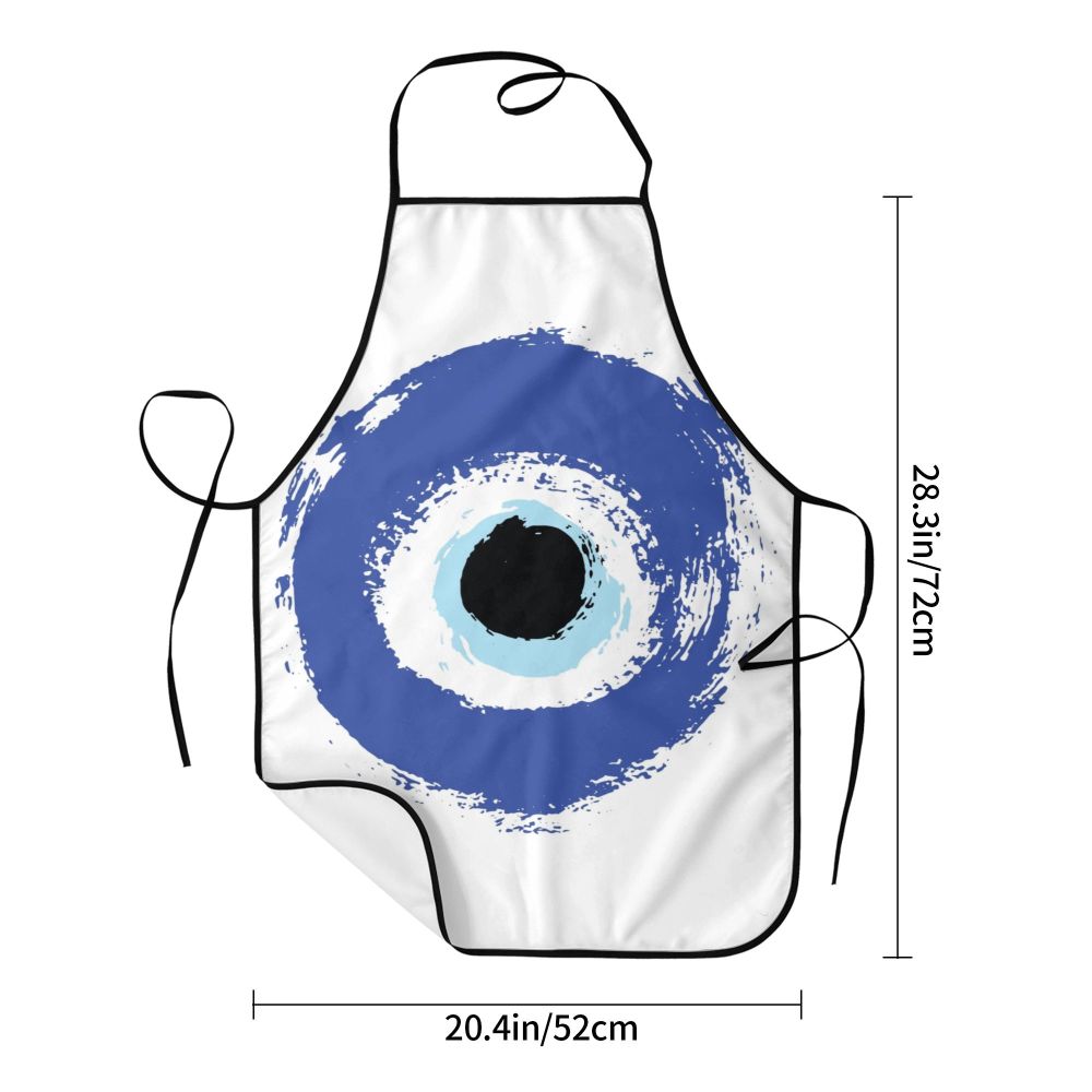 Kitchen Apron with Greek Evil Eye "Mati"