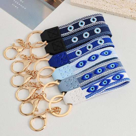 Evil Eye Woven Keychain